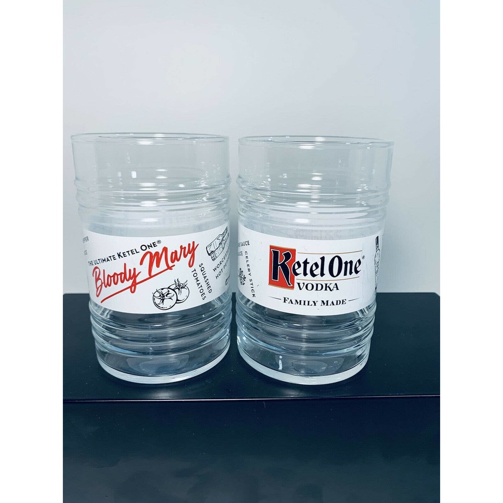 Ketel One 16oz Bloody Mary Glasses set of 2 Vodka Classic Memorabilia
